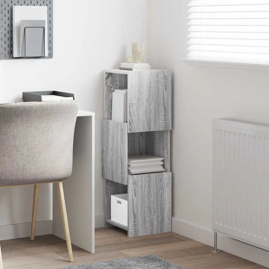 Meuble d'angle Gris Sonoma 30,5x30x95cm Bois d'ingénierie - 4
