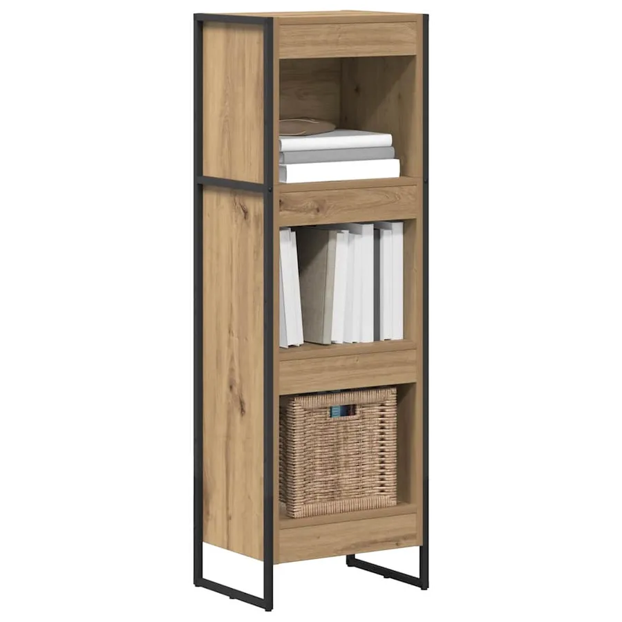 Bibliothèque 40 x 30 x 121 cm Bois d'ingénierie Chêne artisan - 3