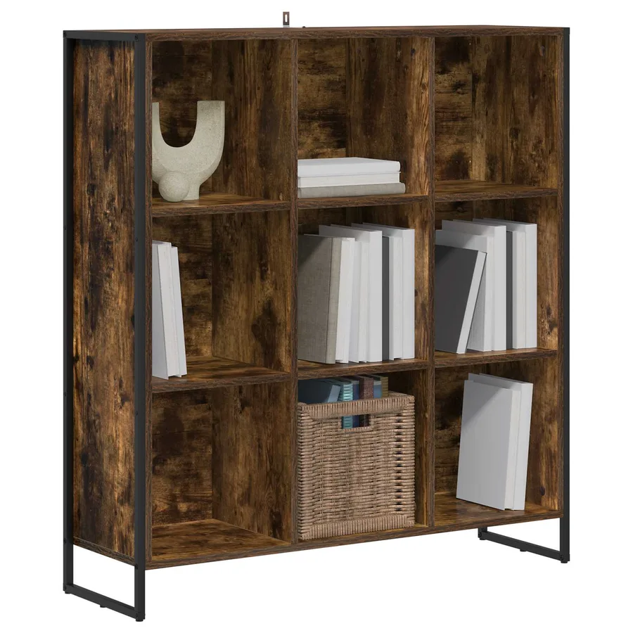 Bibliothèque Chêne Fumé 99,5 x 30 x 108,5 cm Bois d'ingénierie - 3