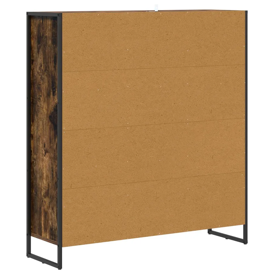 Bibliothèque Chêne Fumé 99,5 x 30 x 108,5 cm Bois d'ingénierie - 7
