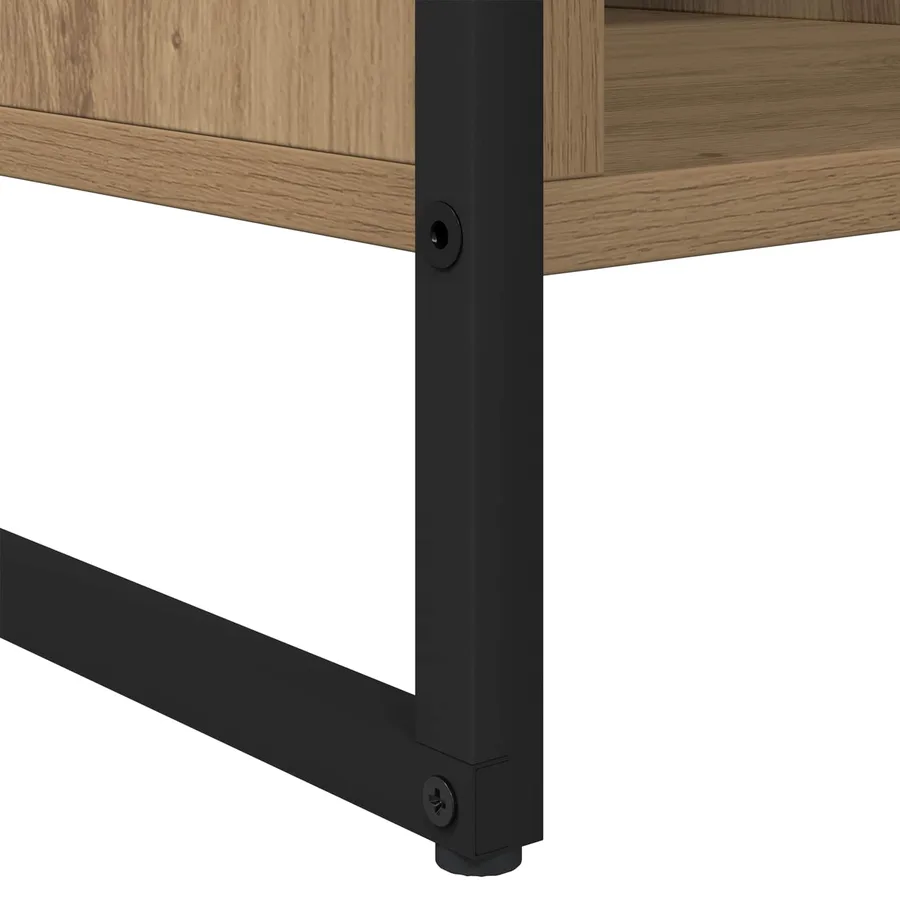 Table basse Chêne artisan 80 x 50 x 40 cm Bois d'ingénierie - 9