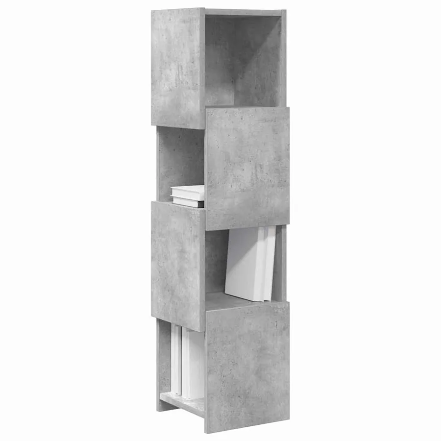 Meuble d'angle Gris béton 25,5x25x102cm Bois d'ingénierie - 3