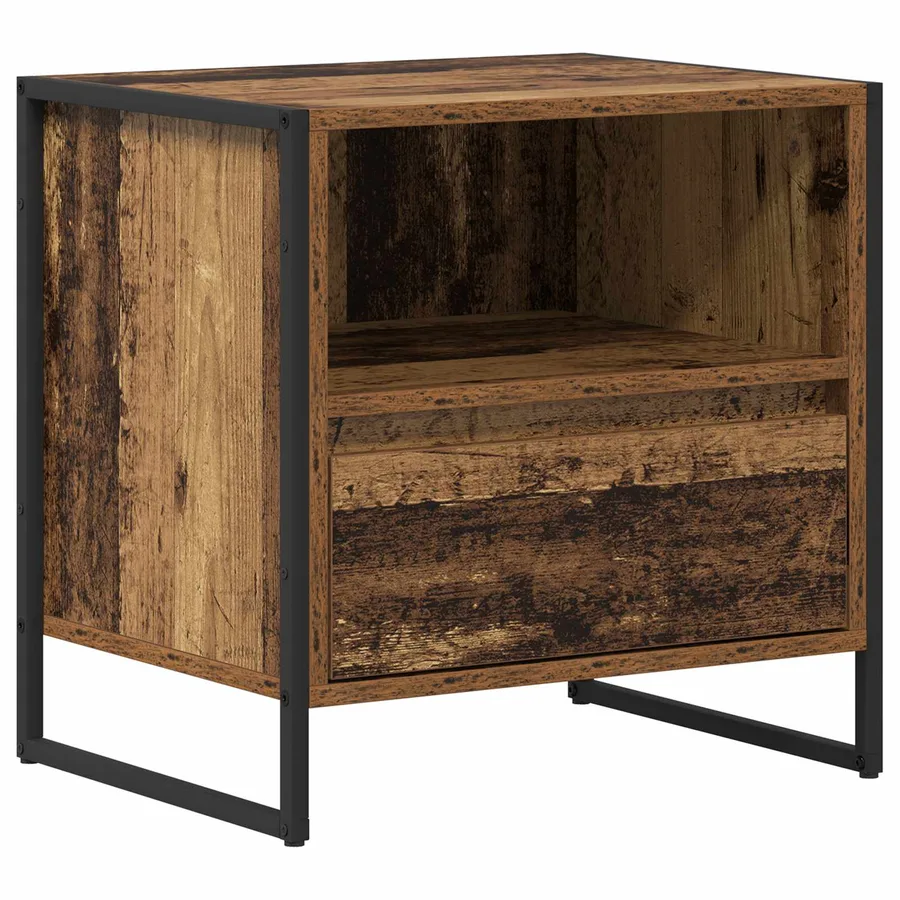 Table de chevet Bois Ancien 50 x 39,5 x 50 cm Bois d'ingénierie - 2