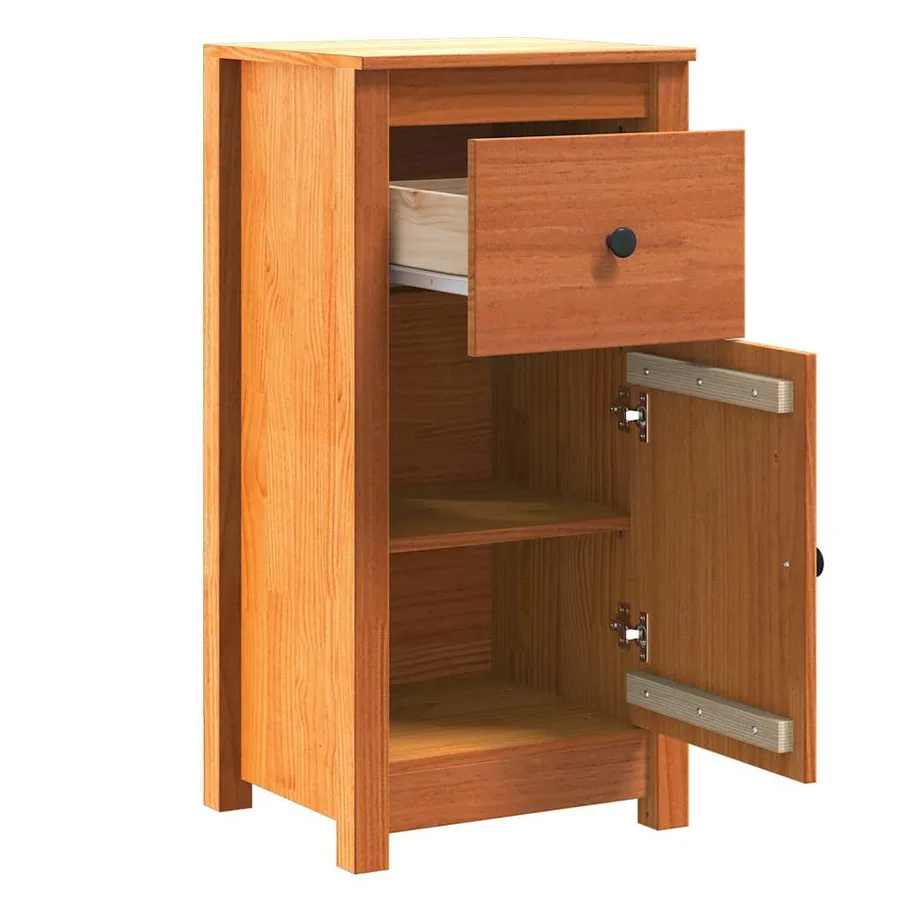 Buffet Brun cire 39 x 34,5 x 80 cm Pin massif - 4