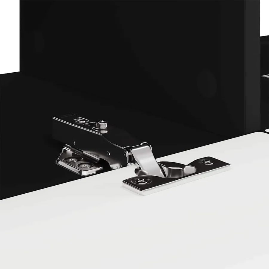 Meuble TV mural Montage mural 2 pcs Noir 78,5 x 31 x 29,5 cm - 11