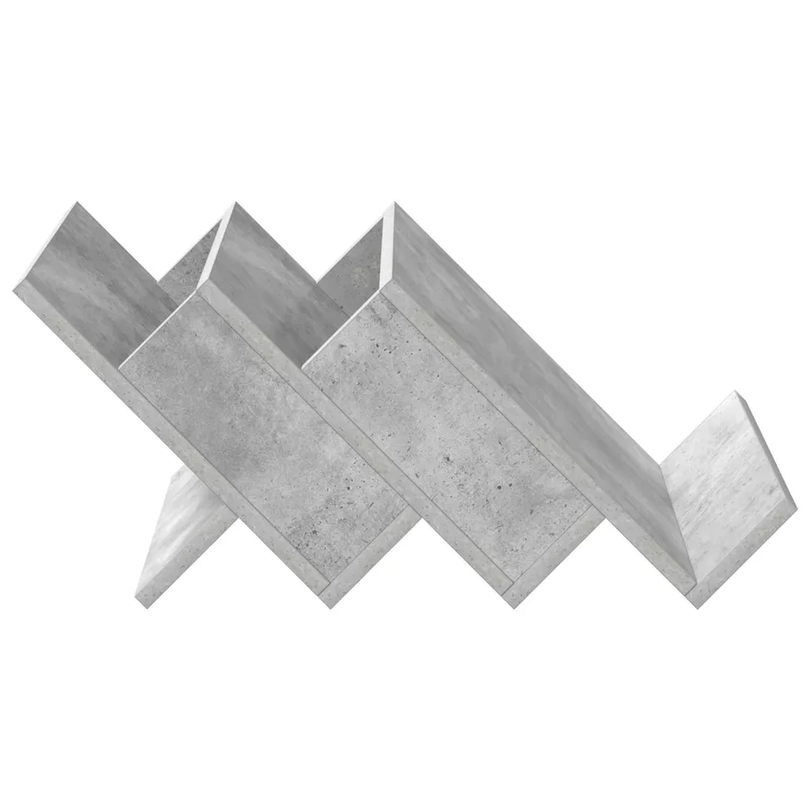 Étagère à magazines avec étagère Gris Béton 53 x 40 x 28,5 cm - 6