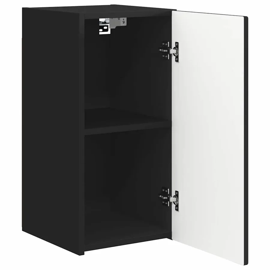 Meuble TV mural Noir 30 x 31 x 60 cm Bois d'ingénierie - 5