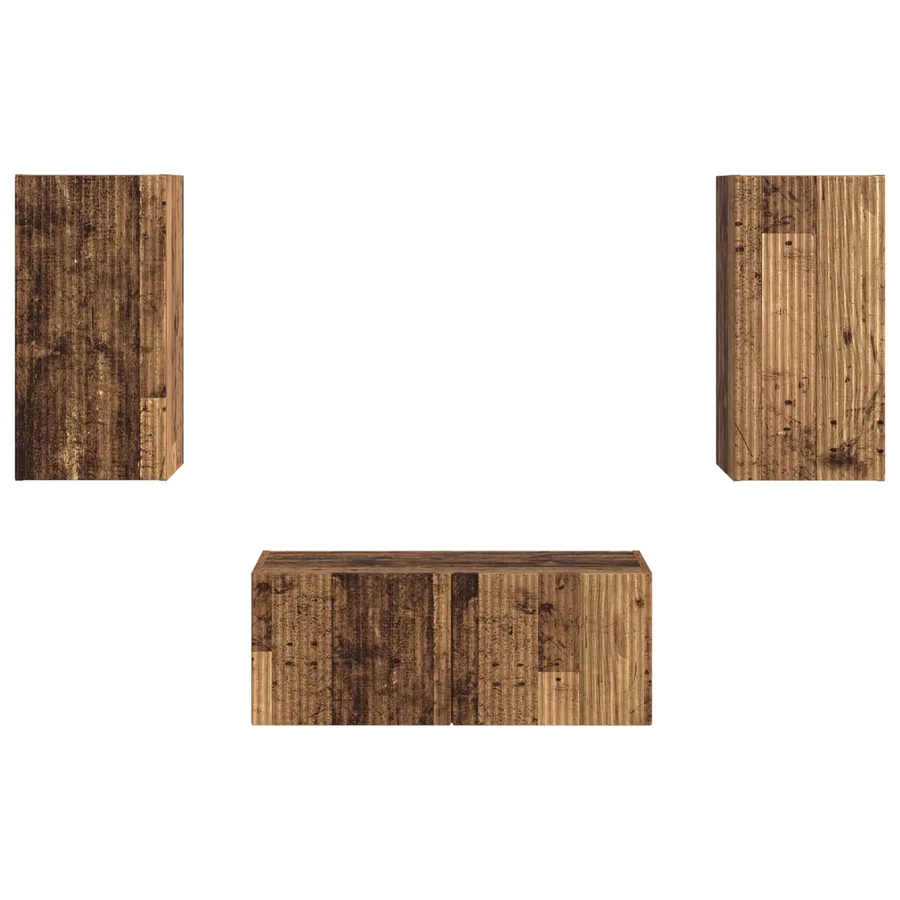 Ensemble meuble TV 2 pcs Bois ancien Bois d'ingénierie - 7