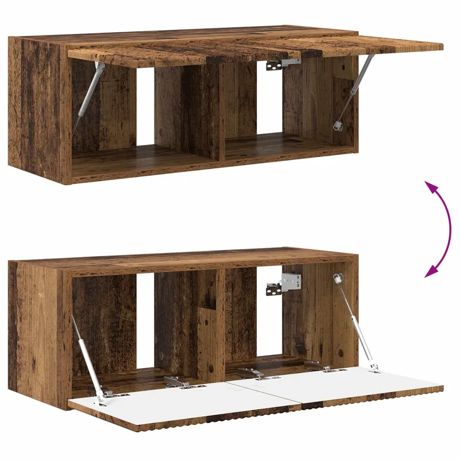 Ensemble meuble TV 2 pcs Bois ancien Bois d'ingénierie - 8
