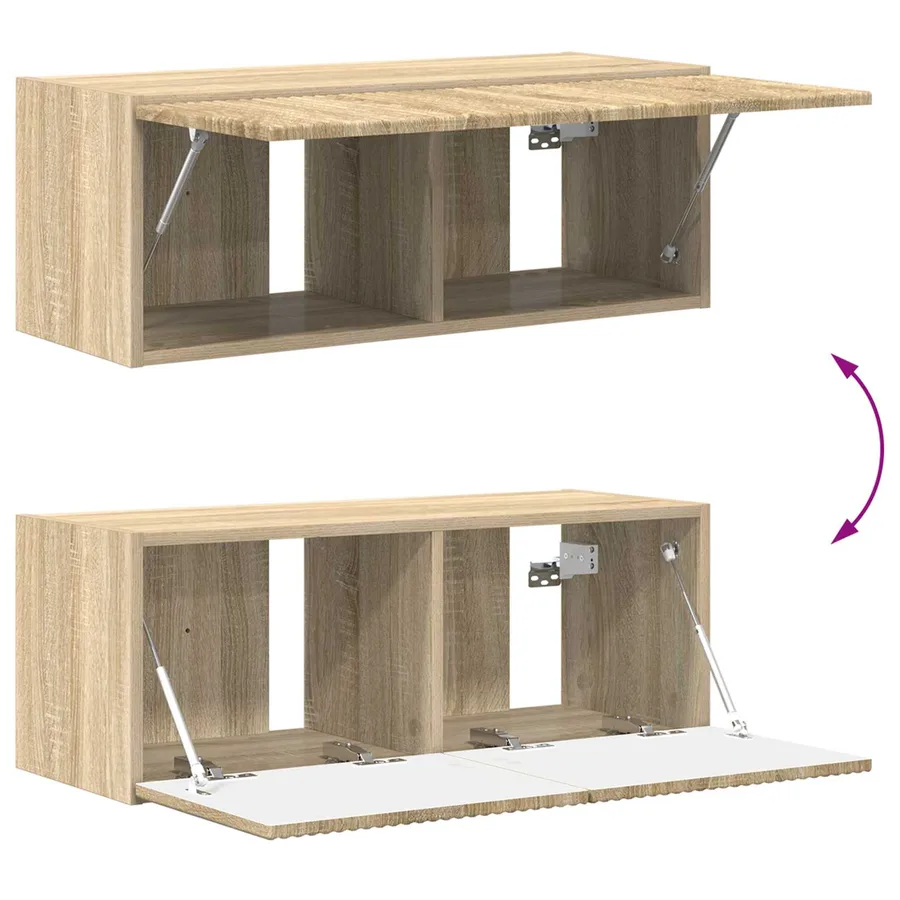 Ensemble meuble TV 2 pcs Chêne Sonoma Bois d'ingénierie - 10