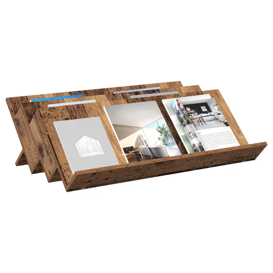 Étagère à magazines avec étagère Bois ancien 90 x 53 x 28,5 cm - 3