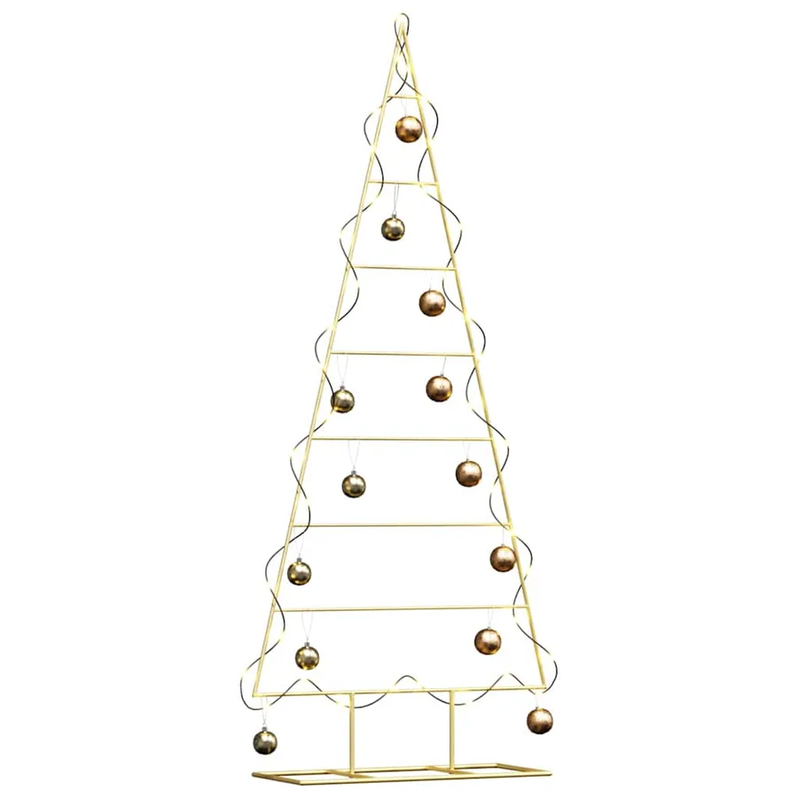 Arbre de Noël en métal Doré 150 cm Acier peint par poudre - 3