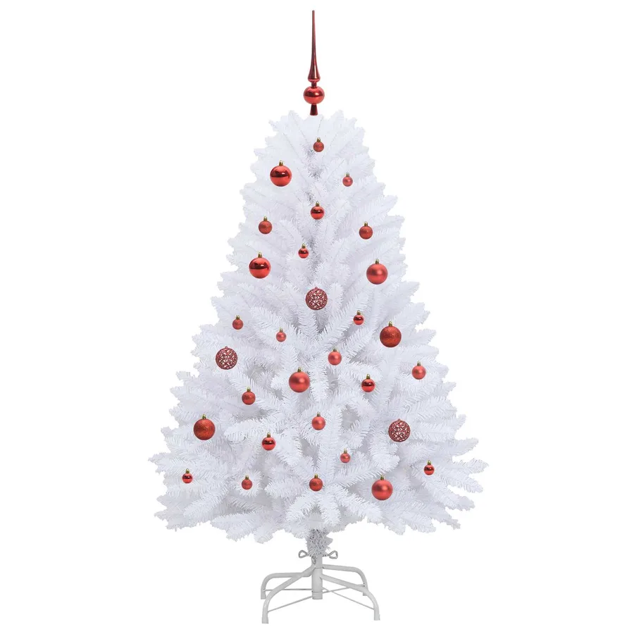 Sapin de Noël Artificiel à Branches Articulées Blanc 150 cm - 4
