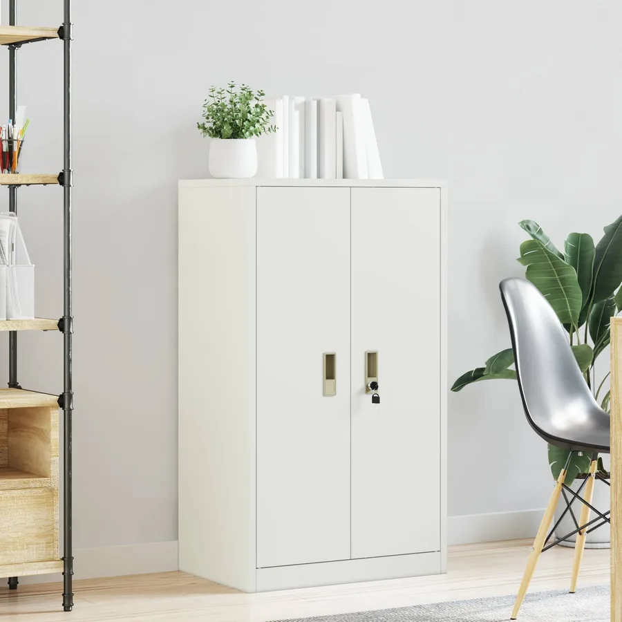 Armoire de rangement Blanc 60 x 40 x 105 cm Acier - 4