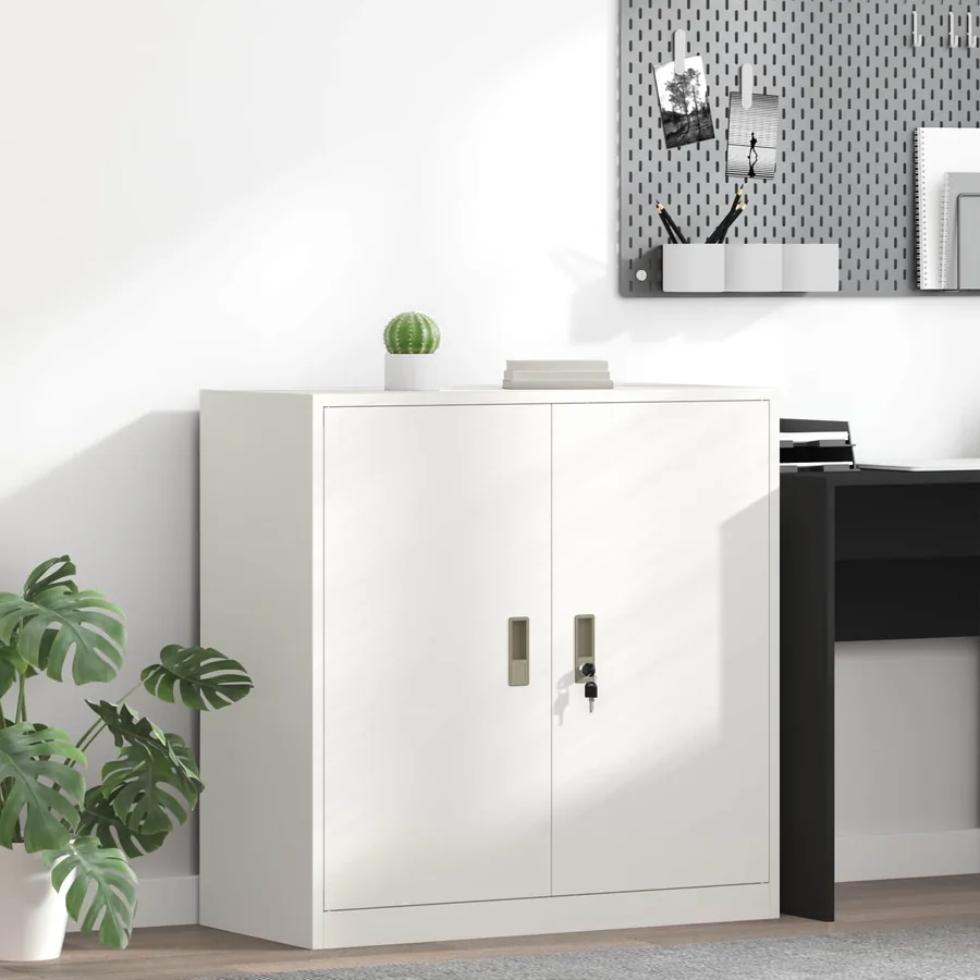 Armoire de rangement Blanc 90 x 40 x 90 cm Acier