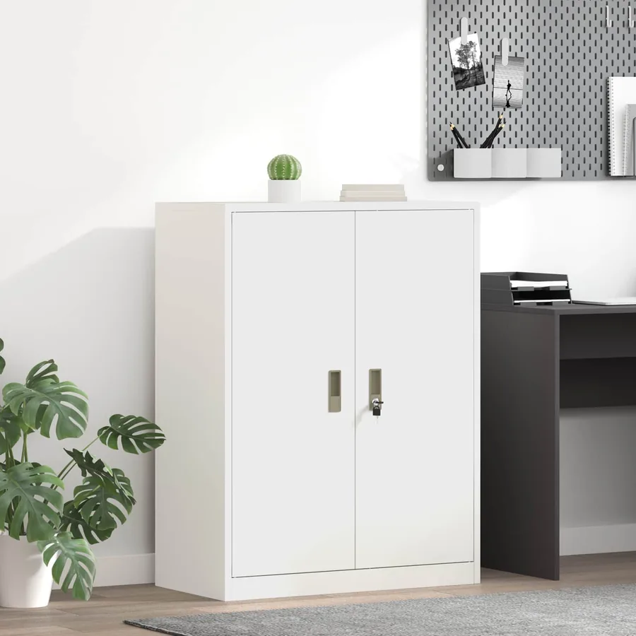 Armoire de rangement Blanc 80 x 40 x 105 cm Acier