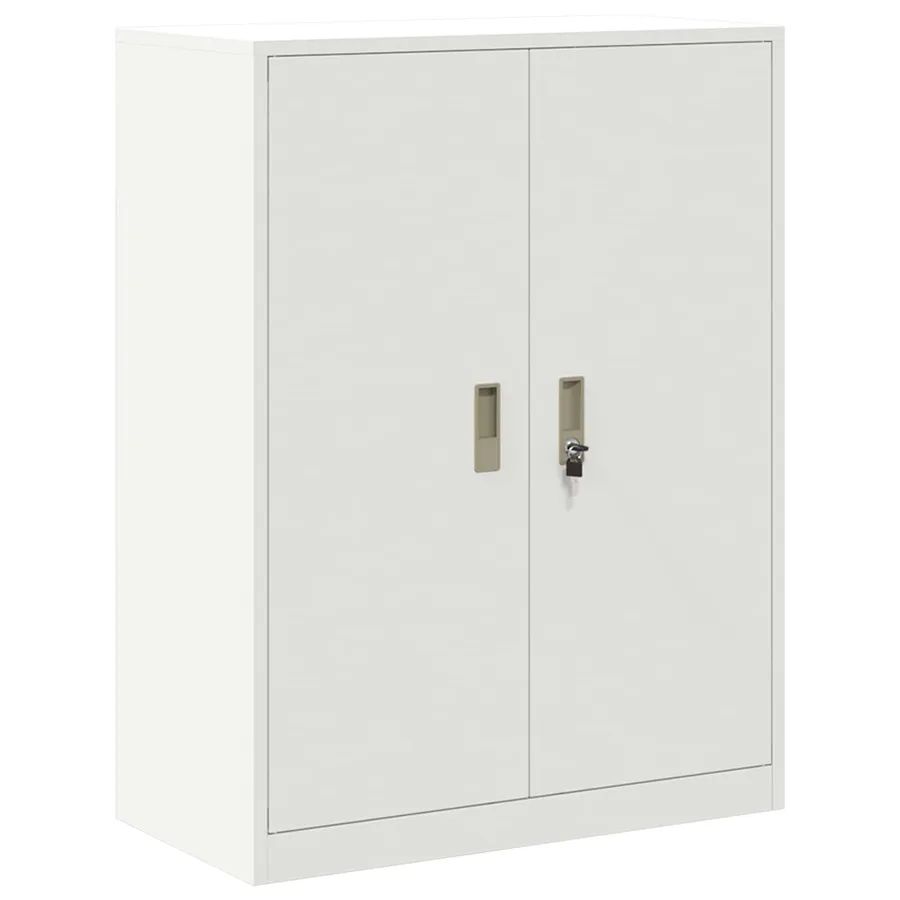Armoire de rangement Blanc 80 x 40 x 105 cm Acier - 2