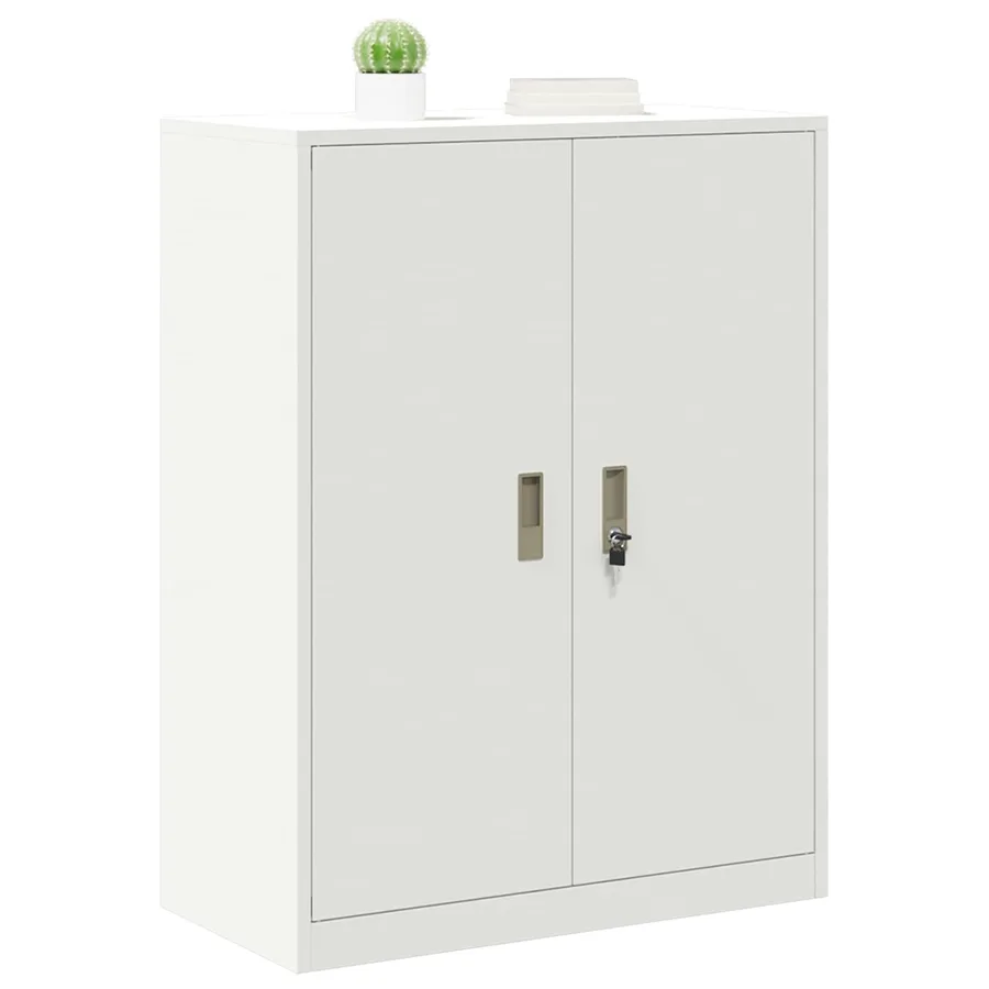 Armoire de rangement Blanc 80 x 40 x 105 cm Acier - 3