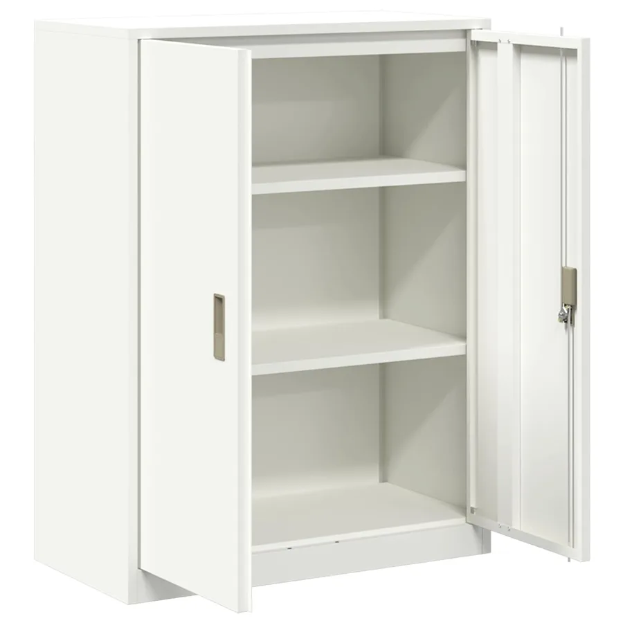 Armoire de rangement Blanc 80 x 40 x 105 cm Acier - 5