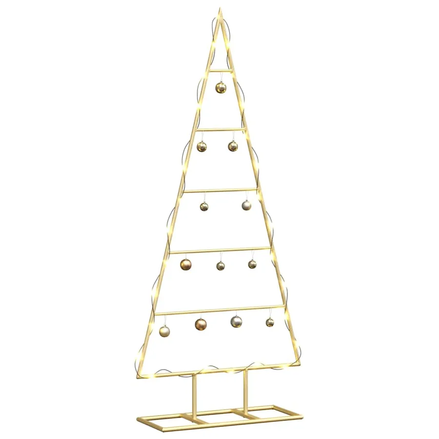 Arbre de Noël en métal Doré 90 cm Acier peint par poudre - 3