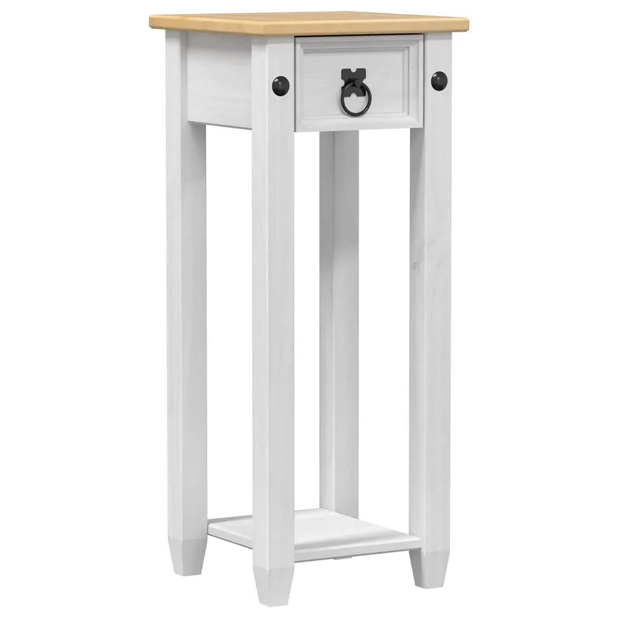 Support de Plante Blanc 30 x 30 x 73 cm Pin massif - 2