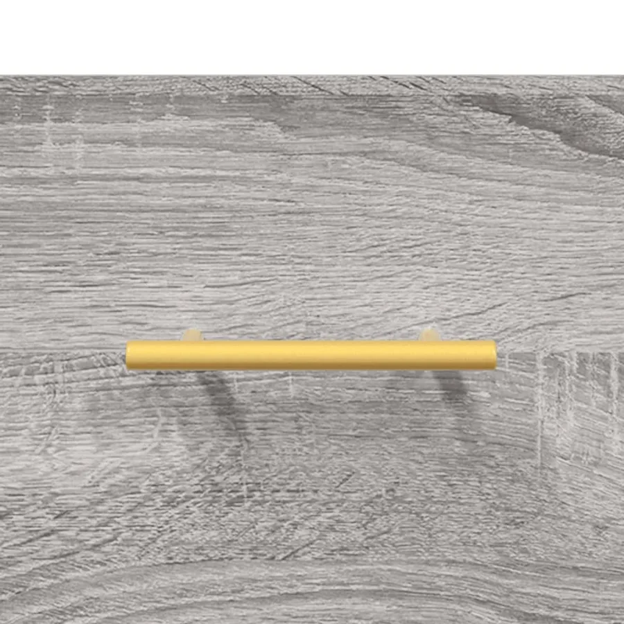 Buffet haut Sonoma gris 69,5x34x180 cm Bois d'ingénierie - 10