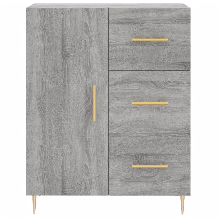 Buffet haut Sonoma gris 69,5x34x180 cm Bois d'ingénierie - 8