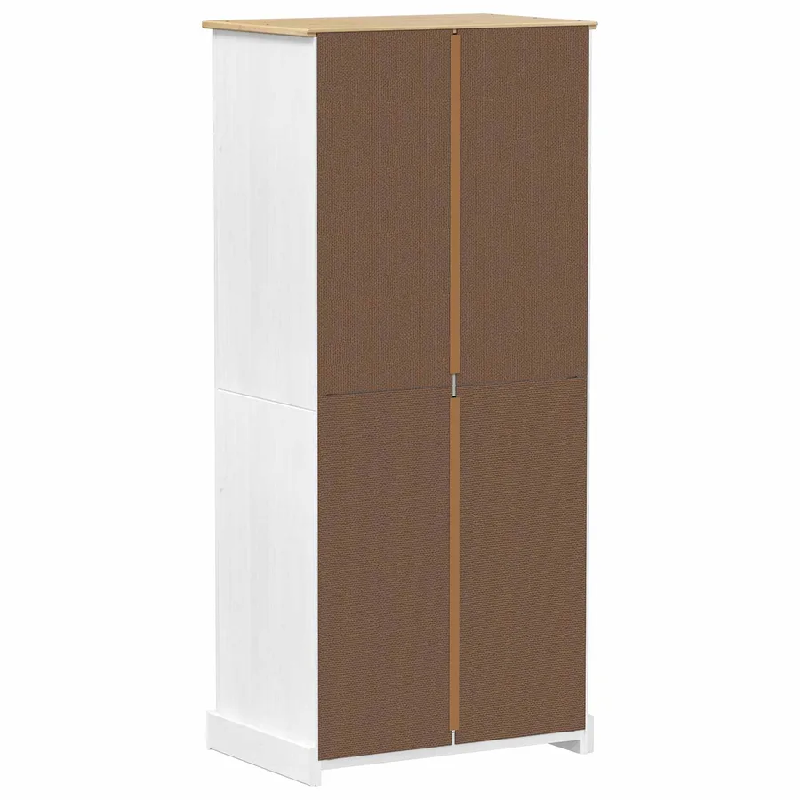 Armoires avec tiroir Blanc 76 x 50 x 170 cm Pin massif - 6