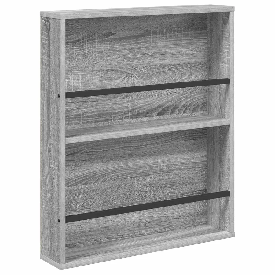 Étagère à magazines 2 pcs Gris Sonoma 60 x 12 x 70 cm - 5
