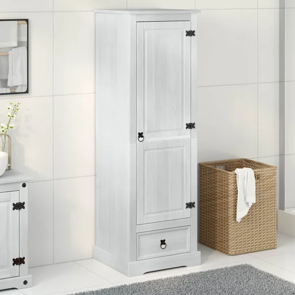 Armoires avec tiroir Blanc 55 x 50 x 170 cm Pin massif