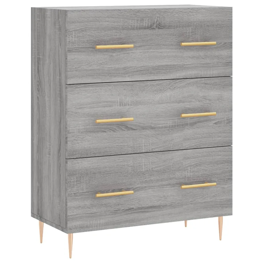 Buffet haut Sonoma gris 69,5x34x180 cm Bois d'ingénierie - 7