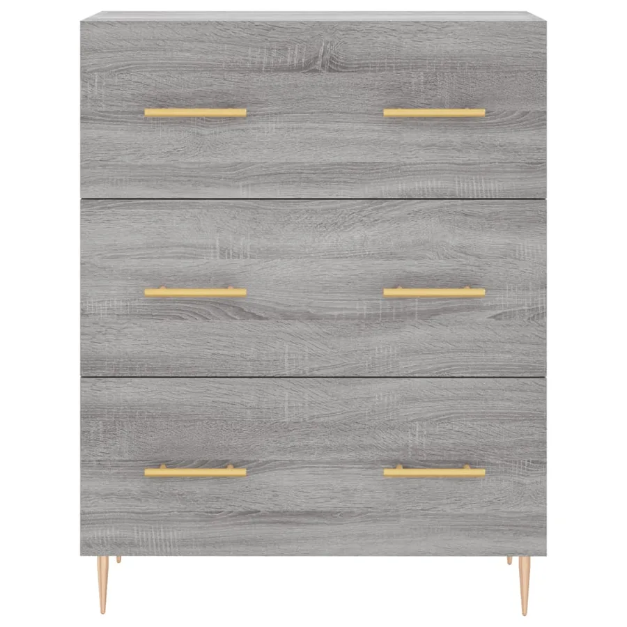Buffet haut Sonoma gris 69,5x34x180 cm Bois d'ingénierie - 8