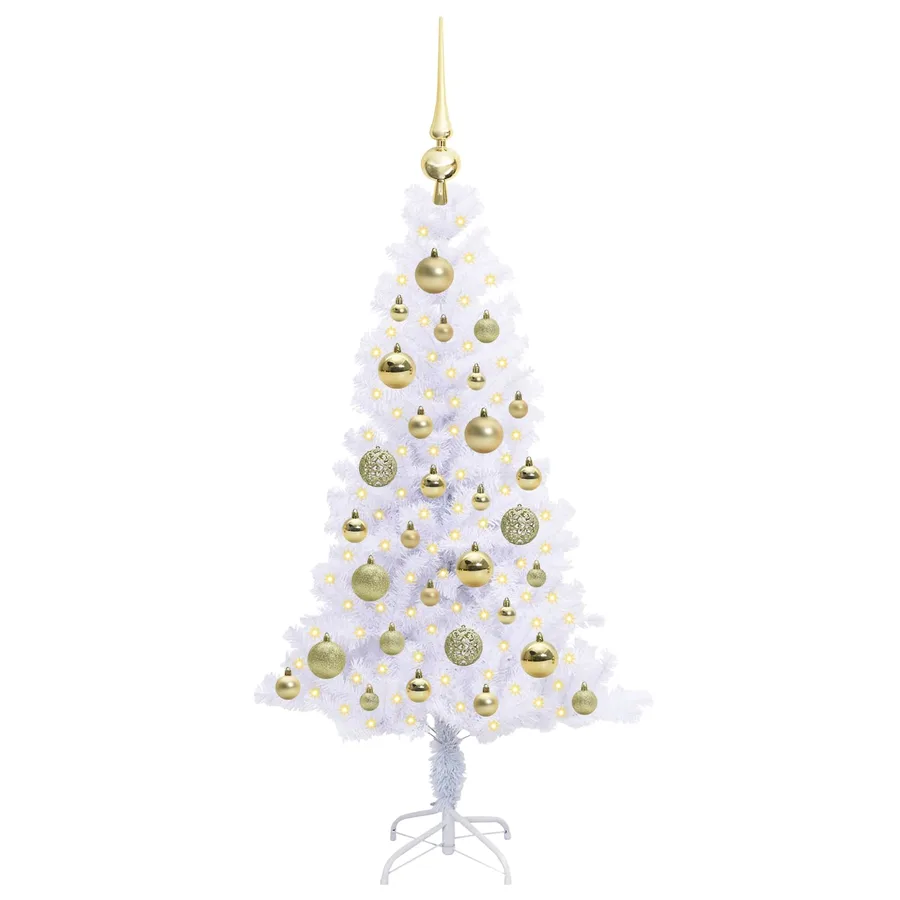 Sapin de Noël artificiel avec 150 LED Blanc 120 cm PVC et Acier - 3