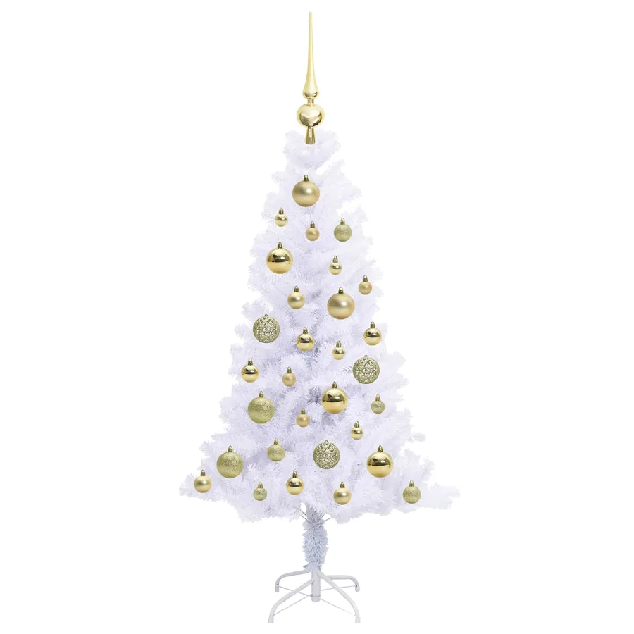 Sapin de Noël artificiel avec 150 LED Blanc 120 cm PVC et Acier - 4