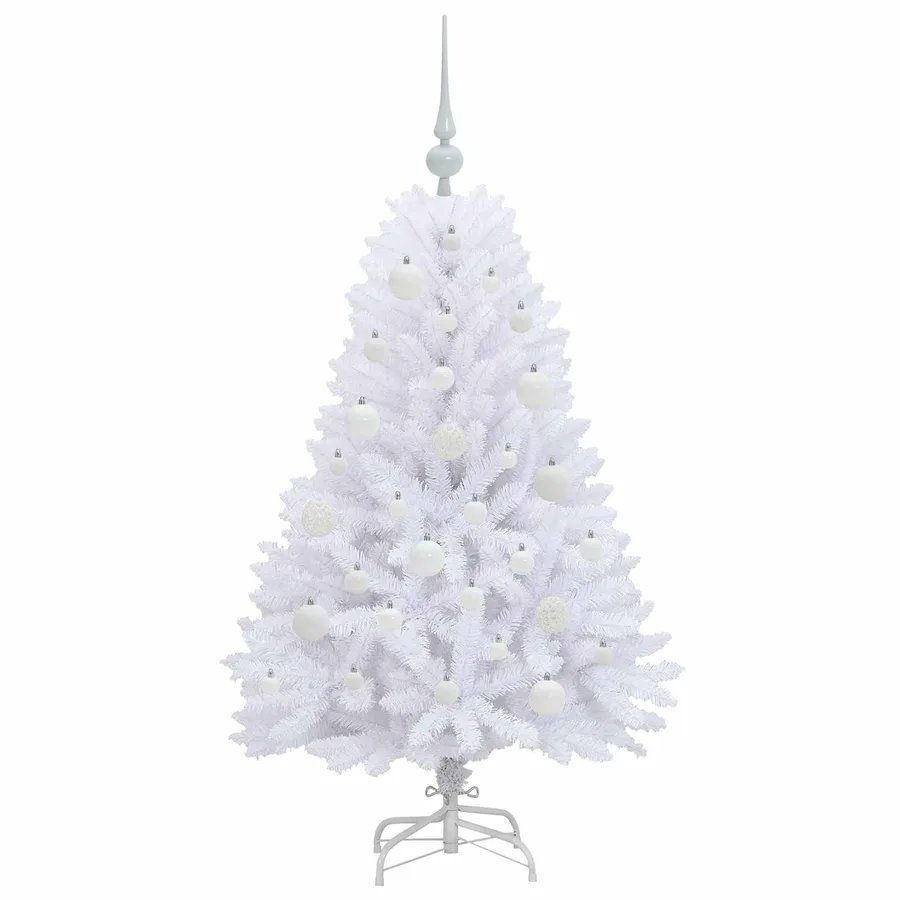 Sapin de Noël Artificiel à Branches Articulées Blanc 120 cm - 4