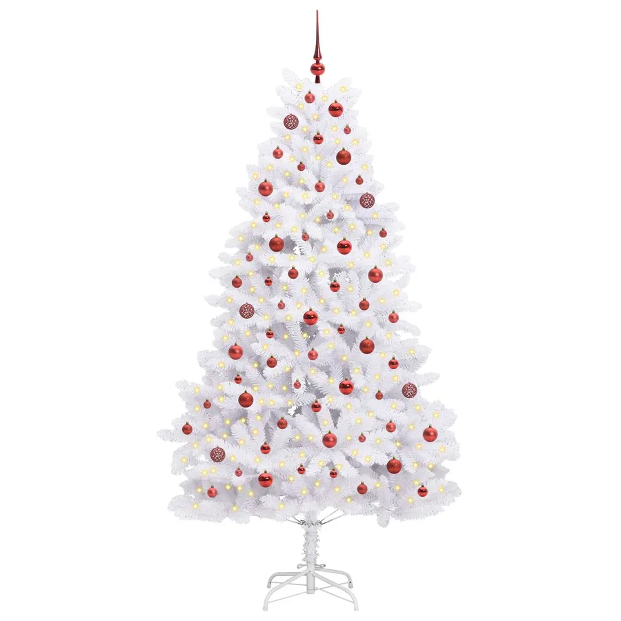 Sapin de Noël Artificiel à Branches Articulées Blanc 210 cm - 3