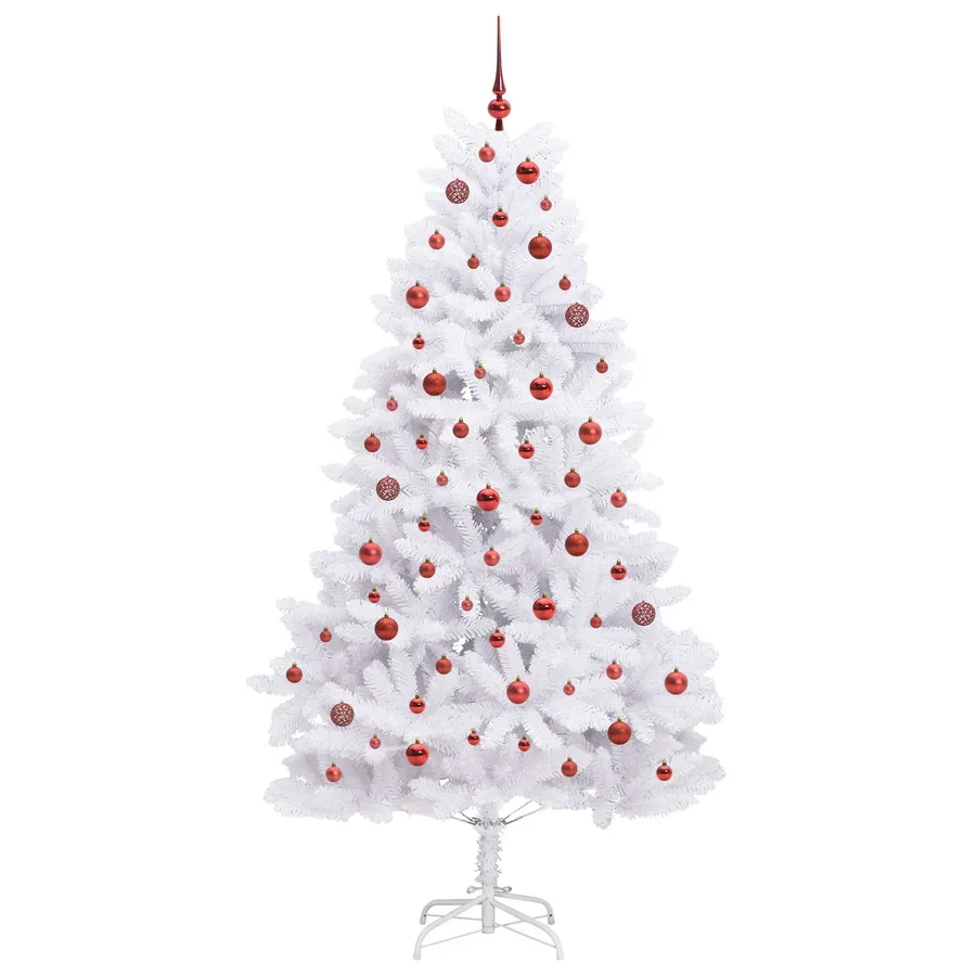 Sapin de Noël Artificiel à Branches Articulées Blanc 210 cm - 4