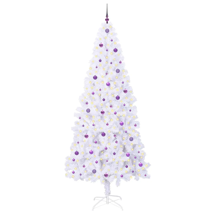Sapin de Noël artificiel avec 300 LED Blanc 240 cm PVC et Acier - 3