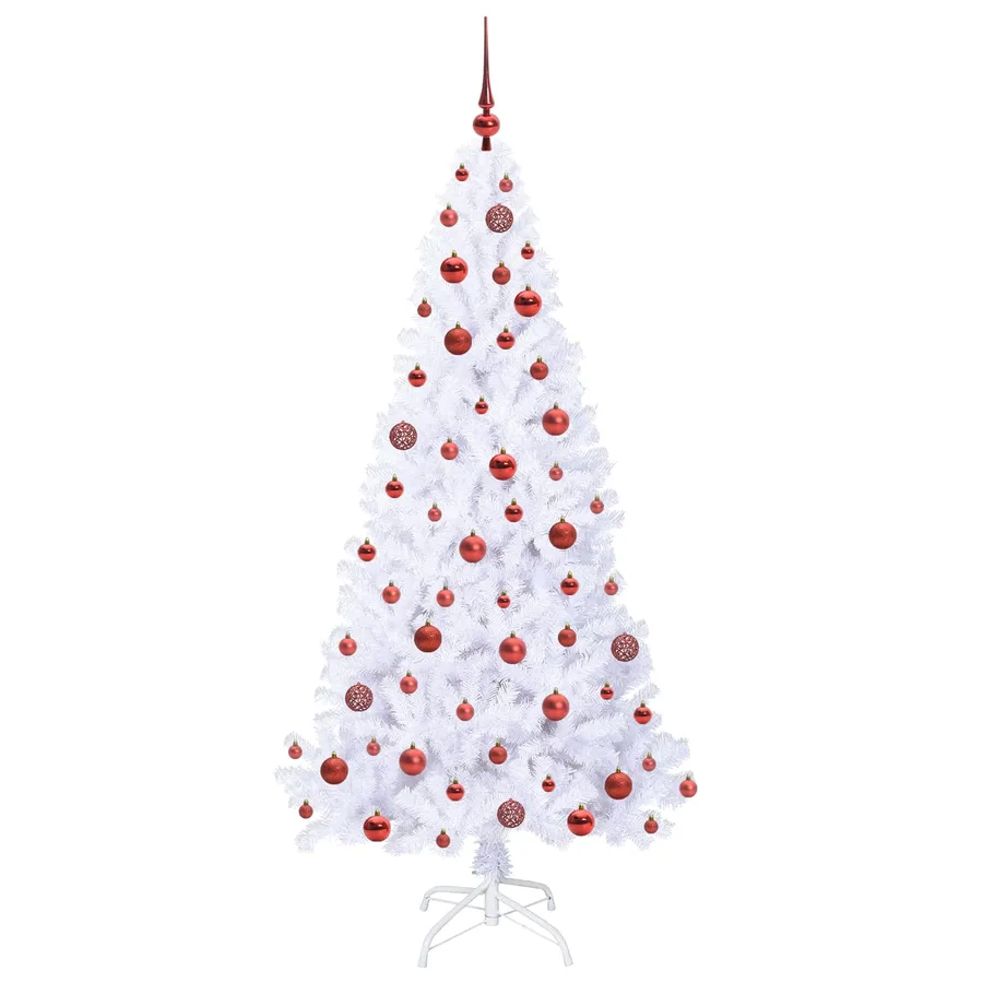 Sapin de Noël artificiel avec 300 LED Blanc 180 cm PVC et Acier - 4
