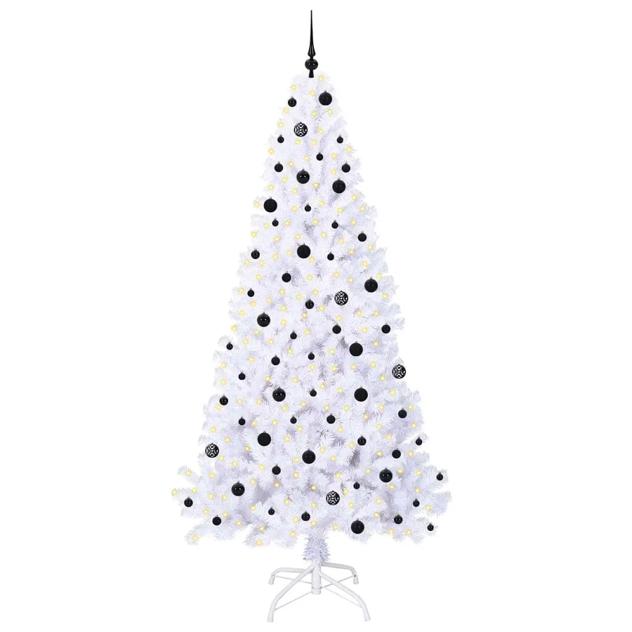 Sapin de Noël artificiel avec 300 LED Blanc 240 cm PVC et Acier - 3