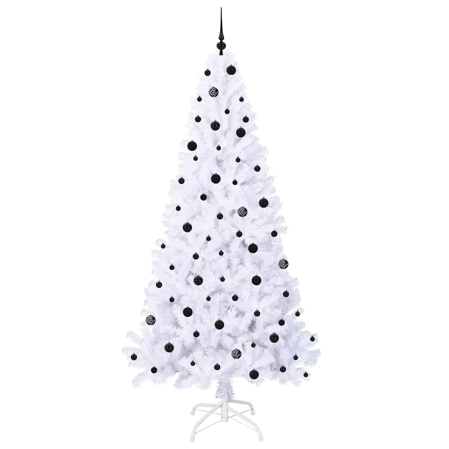 Sapin de Noël artificiel avec 300 LED Blanc 240 cm PVC et Acier - 4