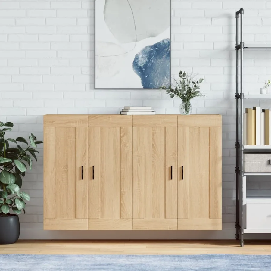 Armoires murales 2 pcs chêne sonoma bois d'ingénierie