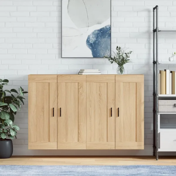 Armoires murales 2 pcs chêne sonoma bois d'ingénierie