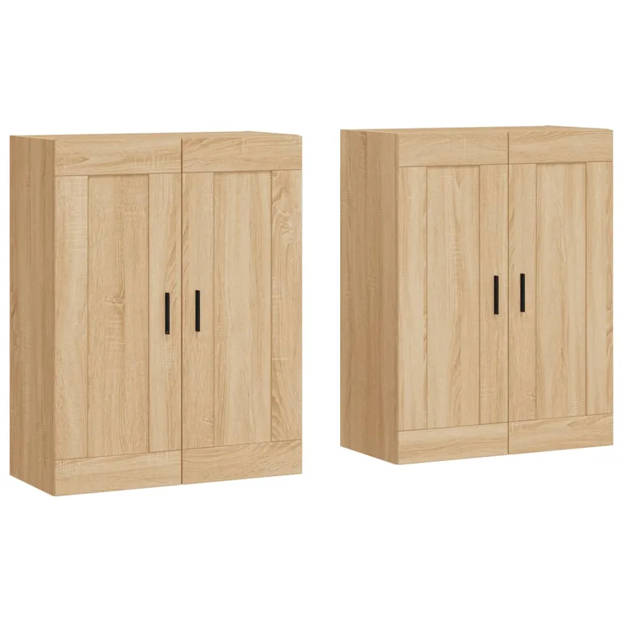 Armoires murales 2 pcs chêne sonoma bois d'ingénierie - 2