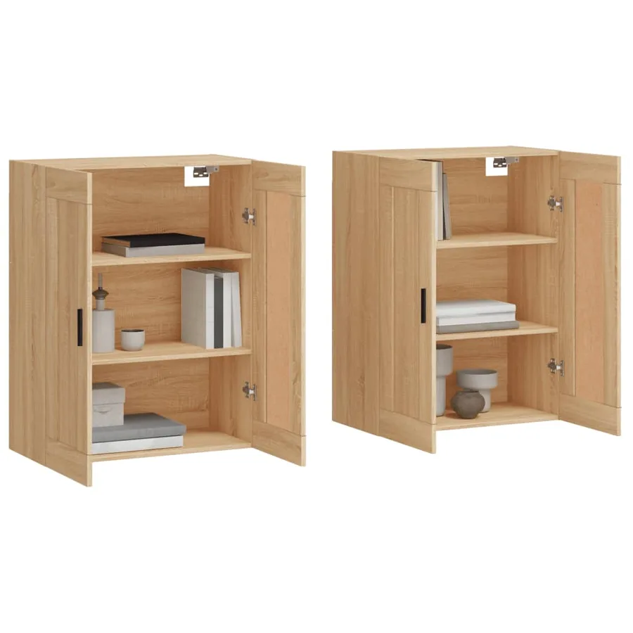 Armoires murales 2 pcs chêne sonoma bois d'ingénierie - 3