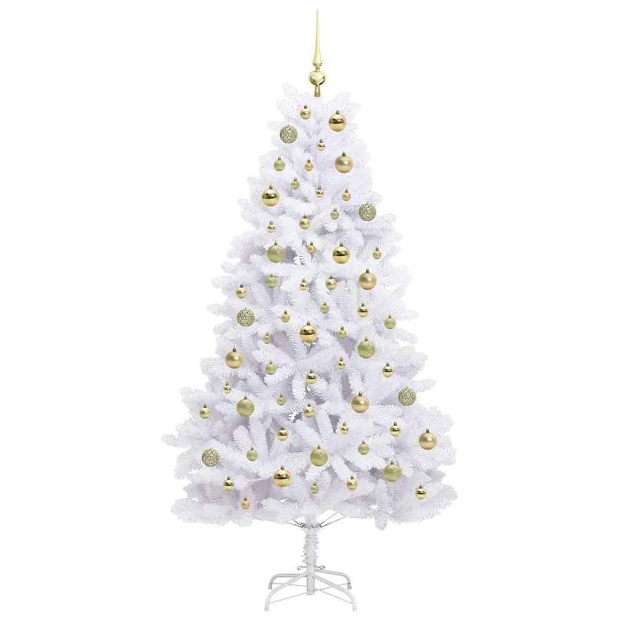 Sapin de Noël Artificiel à Branches Articulées Blanc 180 cm - 4