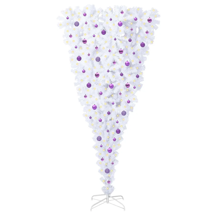 Sapin de Noël artificiel avec 300 LED Blanc 240 cm PVC et Acier - 3