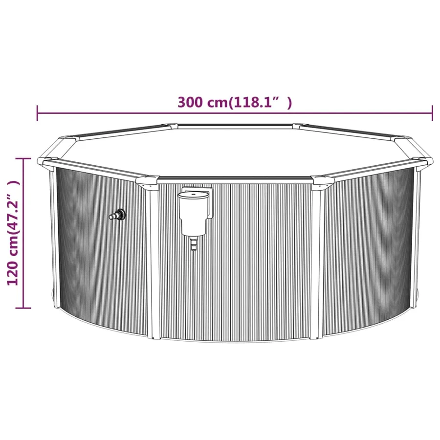 Piscine avec pompe filtrante à sable 300x120 cm - 7