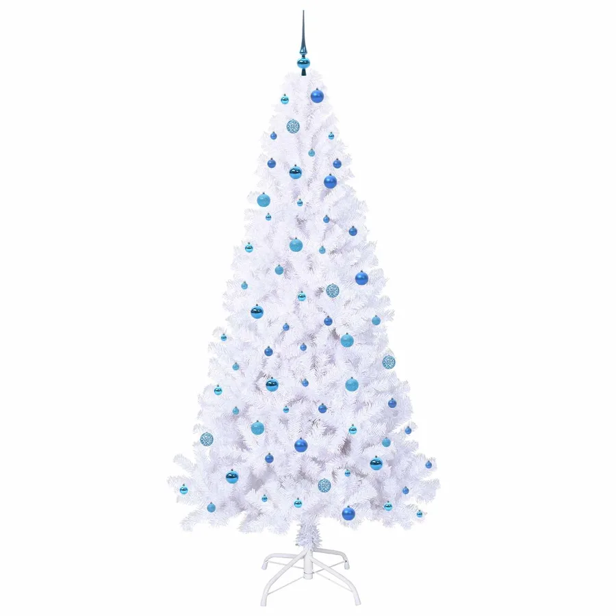 Sapin de Noël artificiel avec 300 LED Blanc 240 cm PVC et Acier - 4