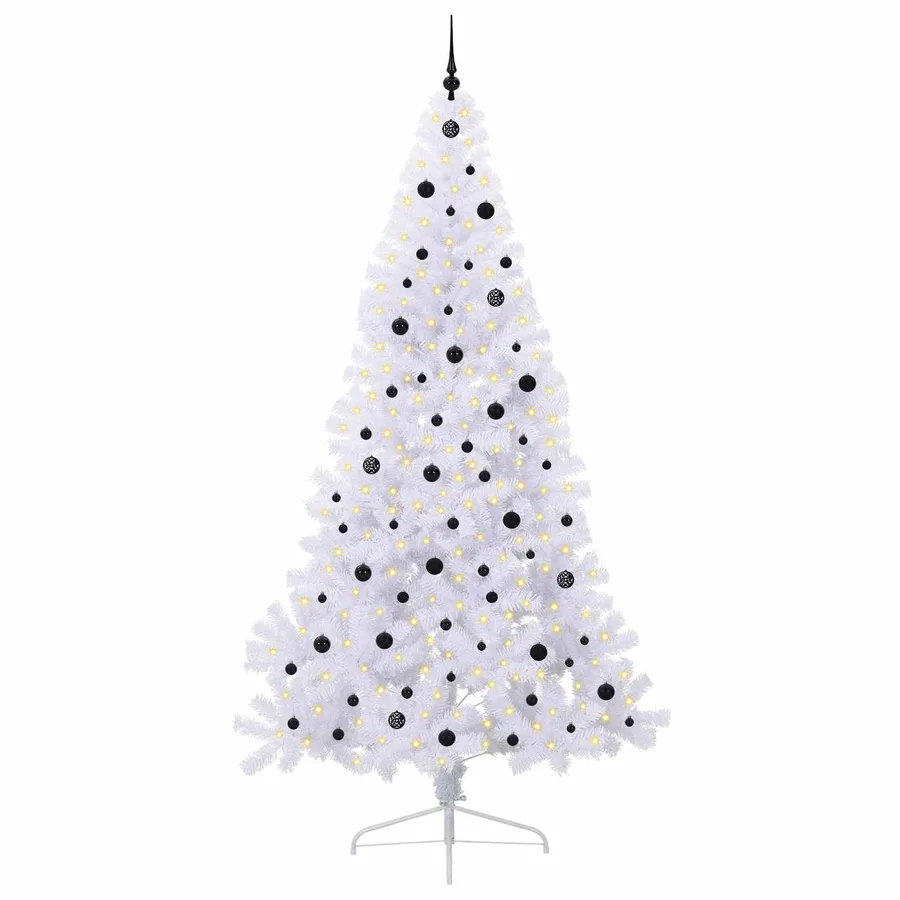 Sapin de Noël artificiel avec 300 LED Blanc 240 cm PVC et Acier - 3